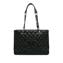Chanel B Chanel Black Caviar Leather Leather Caviar Grand Shopping Tote Italy