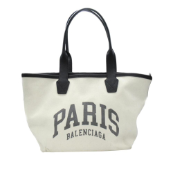 Balenciaga B Balenciaga White Canvas Fabric Cities Paris Small Tote Bag Italy