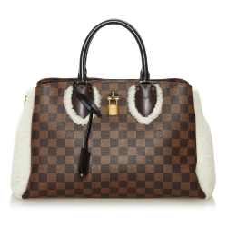 Louis Vuitton AB Louis Vuitton Brown Damier Canvas Canvas Damier Ebene Shearling Normandy France