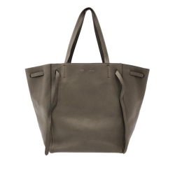 Celine B Celine Brown Taupe Calf Leather Medium Phantom Cabas Italy