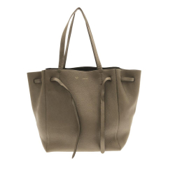 Celine B Celine Brown Taupe Calf Leather Small Phantom Cabas Tote Italy