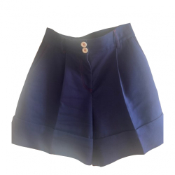 See By Chloé Marineblaue Shorts mit hoher Taille