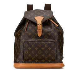 Louis Vuitton B Louis Vuitton Brown Monogram Canvas Canvas Monogram Montsouris GM France