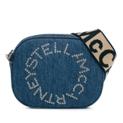 Stella McCartney AB Stella McCartney Blue Denim Denim Fabric Logo Crossbody Bag Italy