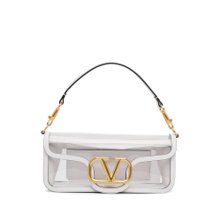Valentino B Valentino White PVC Plastic Logo Handbag Italy