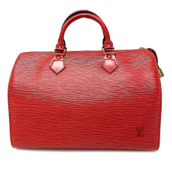 Louis Vuitton AB Louis Vuitton Red Epi Leather Leather Epi Speedy 30 France