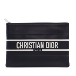 Christian Dior AB Dior Black Calf Leather Dior Vibe Clutch France
