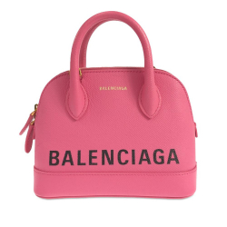 Balenciaga B Balenciaga Pink Calf Leather skin Ville XXS Top Handle Satchel Italy