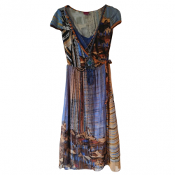 Save the Queen Indian dress 45% silk S