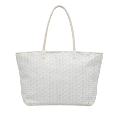 Goyard AB Goyard White Coated Canvas Fabric Goyardine Artois PM France