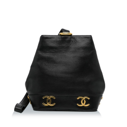 Chanel AB Chanel Black Calf Leather CC skin Shoulder Bag Italy