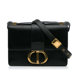 Christian Dior B Dior Black Calf Leather 30 Montaigne Flap Bag Italy