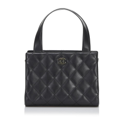 Chanel B Chanel Black Lambskin Leather Leather Handbag France