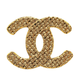 Chanel AB Chanel Gold Gold Plated Metal CC Brooch France