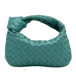 Bottega Veneta B Bottega Veneta Blue Turquoise Calf Leather Mini Intrecciato Jodie Italy