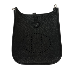 Hermès Evelyne 16 TPM Amazone Taurillon Clemence Leather Hobo Bag Black
