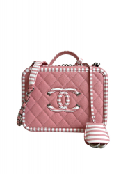 Chanel 2018 Filigree Vanity Bag Pink