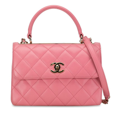 Chanel AB Chanel Pink Lambskin Leather Leather Small Lambskin Trendy CC Flap Italy