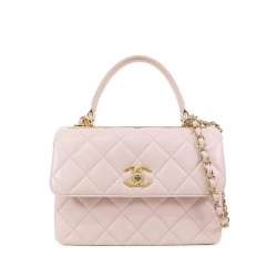 Chanel B Chanel Pink Light Pink Lambskin Leather Leather Small Lambskin Trendy CC Flap Italy