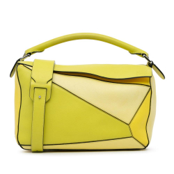 Loewe B LOEWE Yellow Calf Leather Medium Puzzle Bag Spain