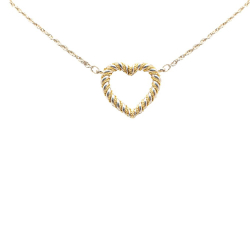 Tiffany & Co Tiffany Silver Sterling Silver and 18K Twisted Heart Pendant Necklace United States