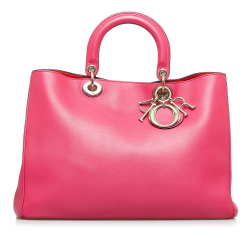 Christian Dior AB Dior Pink Calf Leather Large skin Lady Dior Italy