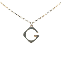 Gucci B Gucci Silver SV925 / Sterling Silver Metal Sterling Silver G Pendant Necklace Italy