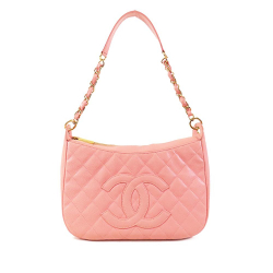 Chanel B Chanel Pink Caviar Leather Leather CC Quilted Caviar Shoulder Bag Italy