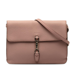 Gucci B Gucci Pink Calf Leather Soft Jackie Convertible Crossbody Italy