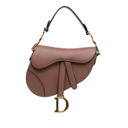 Christian Dior AB Dior Brown Calf Leather Mini Saddle Bag Italy