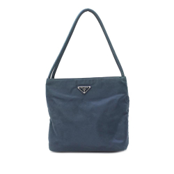 Prada B Prada Blue Nylon Fabric Tessuto Shoulder Bag Italy