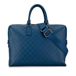 Louis Vuitton B Louis Vuitton Blue Dark Blue Calf Leather Damier Infini Porte-Documents Jour Spain