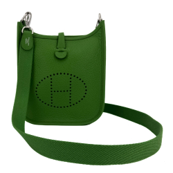 Hermès Evelyne 16 TPM Amazone Taurillon Clemence Leather Hobo Bag Vert Yucca