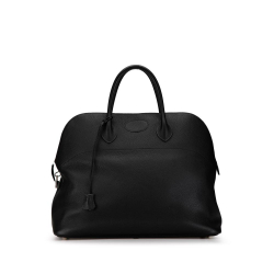 Hermès AB Hermès Black Calf Leather Clemence Bolide 45 France