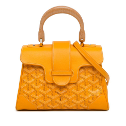 Goyard AB Goyard Yellow Coated Canvas Fabric Mini Goyardine Saigon Souple France