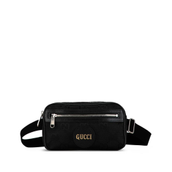 Gucci AB Gucci Black Nylon Fabric GG Off The Grid Belt Bag Italy