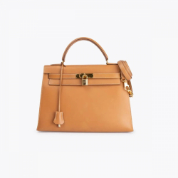 Hermès HERMÈS Kelly 32 Vache Natural Sellier Bag