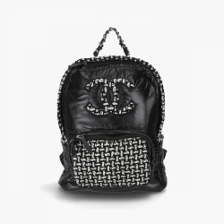 Chanel Coco Tweed & Nylon Chain Backpack