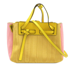 Loewe AB LOEWE Yellow Nylon Fabric Mini Lazo Satchel Spain