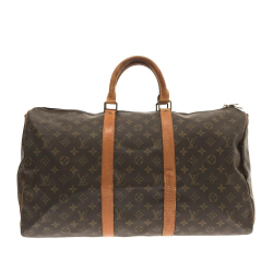 Louis Vuitton B Louis Vuitton Brown Monogram Canvas Canvas Monogram Keepall Bandouliere 50 France