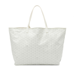 Goyard AB Goyard White Coated Canvas Fabric Goyardine Saint Louis GM France