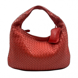 Bottega Veneta Orange Leather Medium Veneta