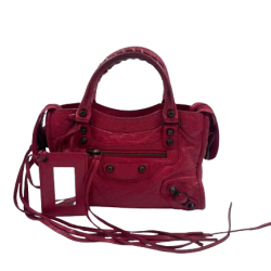 Balenciaga Red Leather Mini Balenciaga City