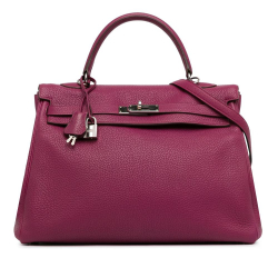 Hermès AB Hermès Purple Magenta Calf Leather Togo Kelly Retourne 35 France