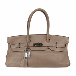 Hermès Birkin Shoulder 40 bag in étoupe taurillon leather PHW