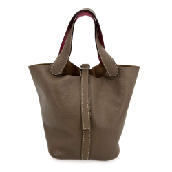 Hermès Picotin 18 Lockless Bucket Bag Etoupe