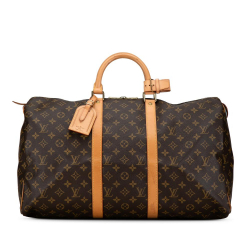 Louis Vuitton B Louis Vuitton Brown Monogram Canvas Canvas Monogram Keepall 50 France