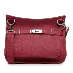 Hermès AB Hermès Red Calf Leather Clemence Jypsiere 31 France