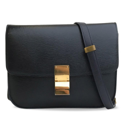 Celine B Celine Blue Navy Calf Leather Medium Classic Box Italy