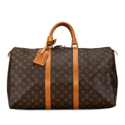 Louis Vuitton B Louis Vuitton Brown Monogram Canvas Canvas Monogram Keepall 50 United States